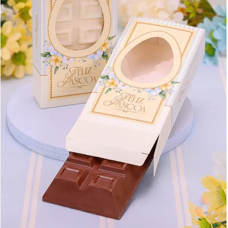 Caixa Para Barra de Chocolate 300g Com Visor Amanhecer Pct. C/ 10 Unid. Jango
