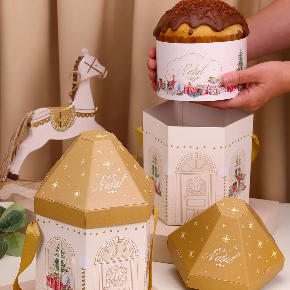 Casinha Grande para Panetone Doce Candura (5 unidades)