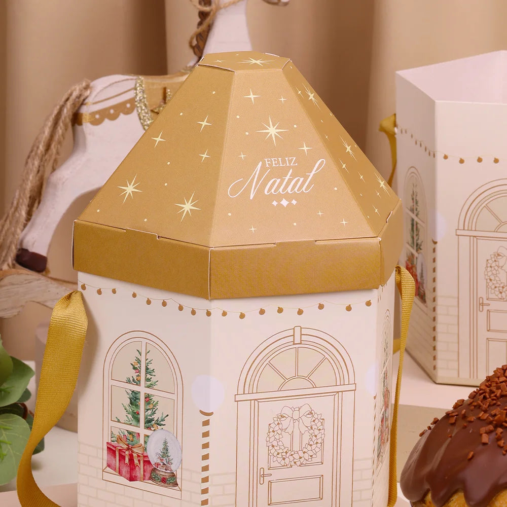 Casinha Grande para Panetone Doce Candura (5 unidades)