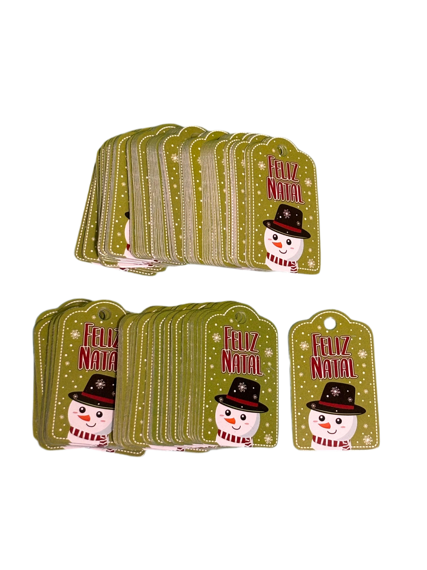 Tags fofas Natal Boneco de Neve (100 unidades)