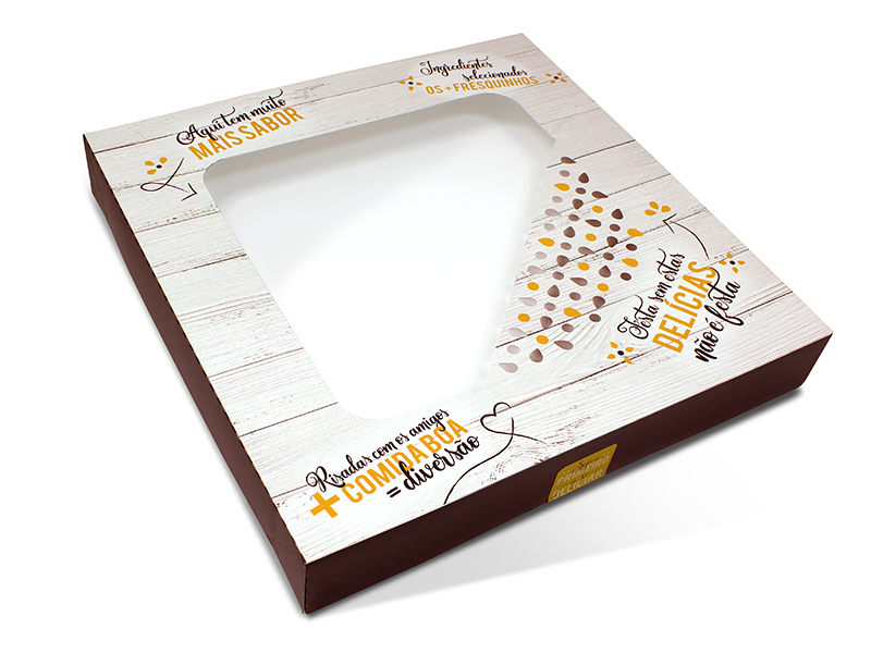 Caixa 100 com visor para doces ou salgados- kit com 10 unidades