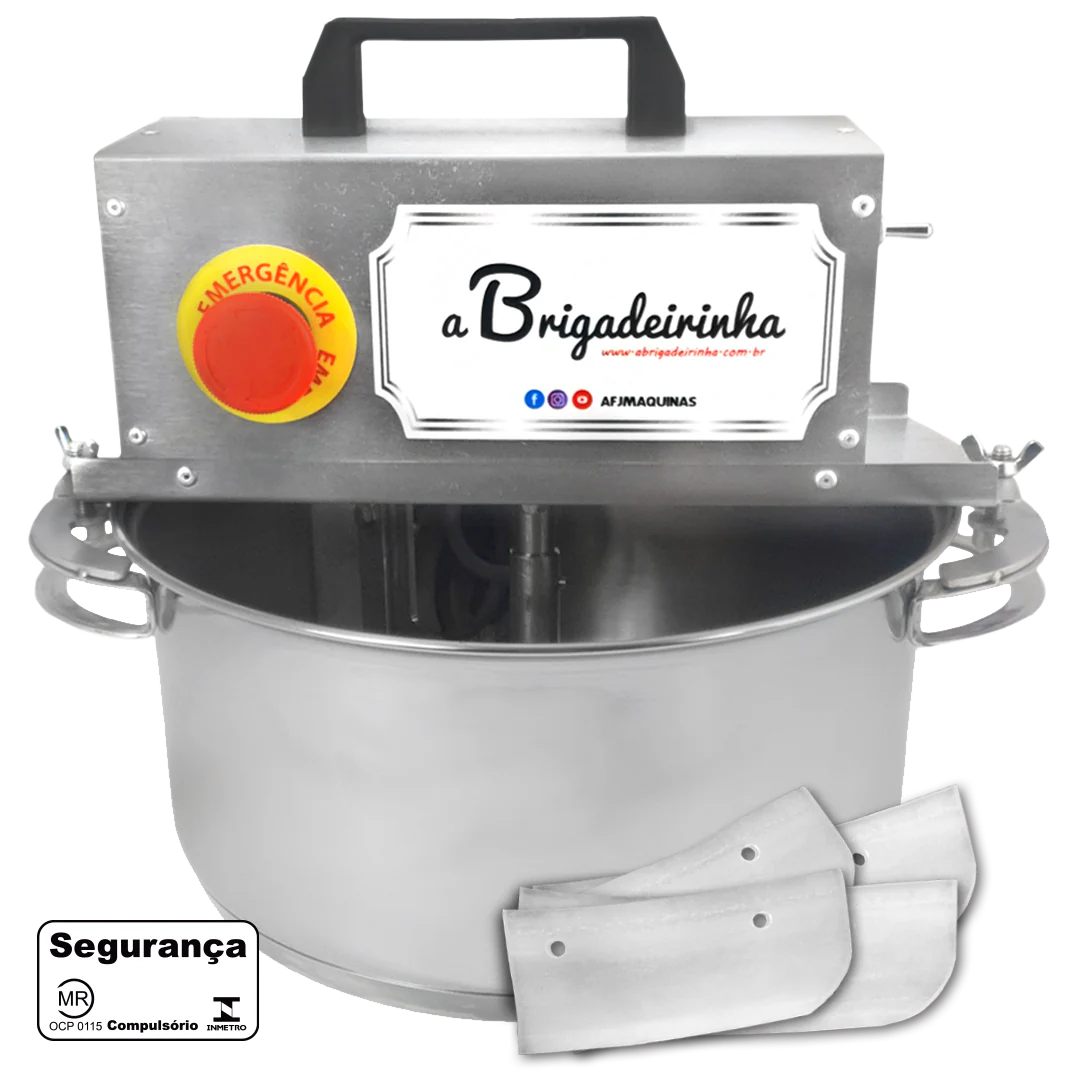 Panela para mexer doces em aço INOX 28 CM - Modelo Silver- A Brigadeirinha
