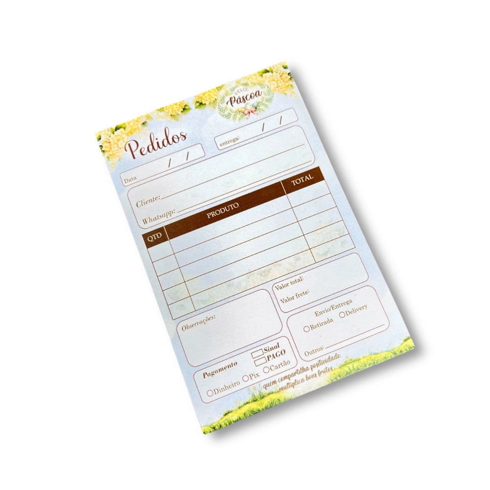 1 Bloco de Pedidos - Coleção Páscoa 2026