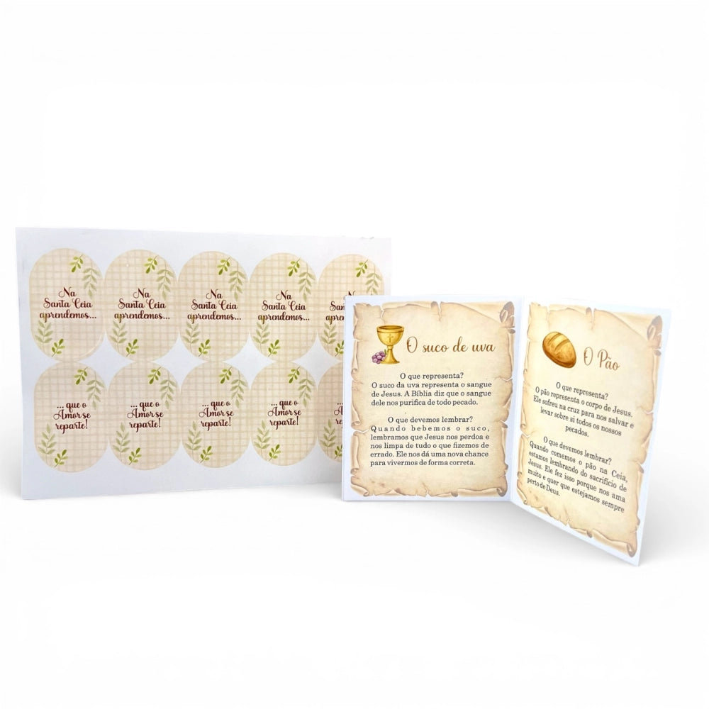 10 Kits Explicando a Santa Ceia - Cristão - Foi por você