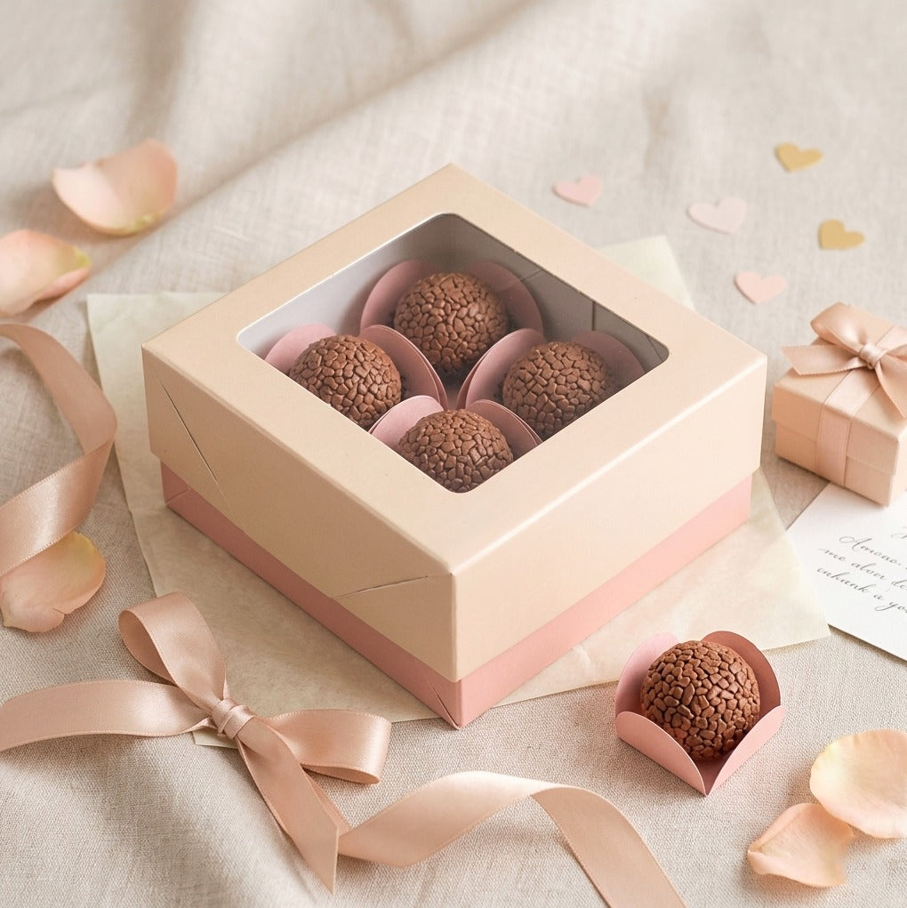 Caixa para 4 doces ou multiuso- (kit com 10 unidades)