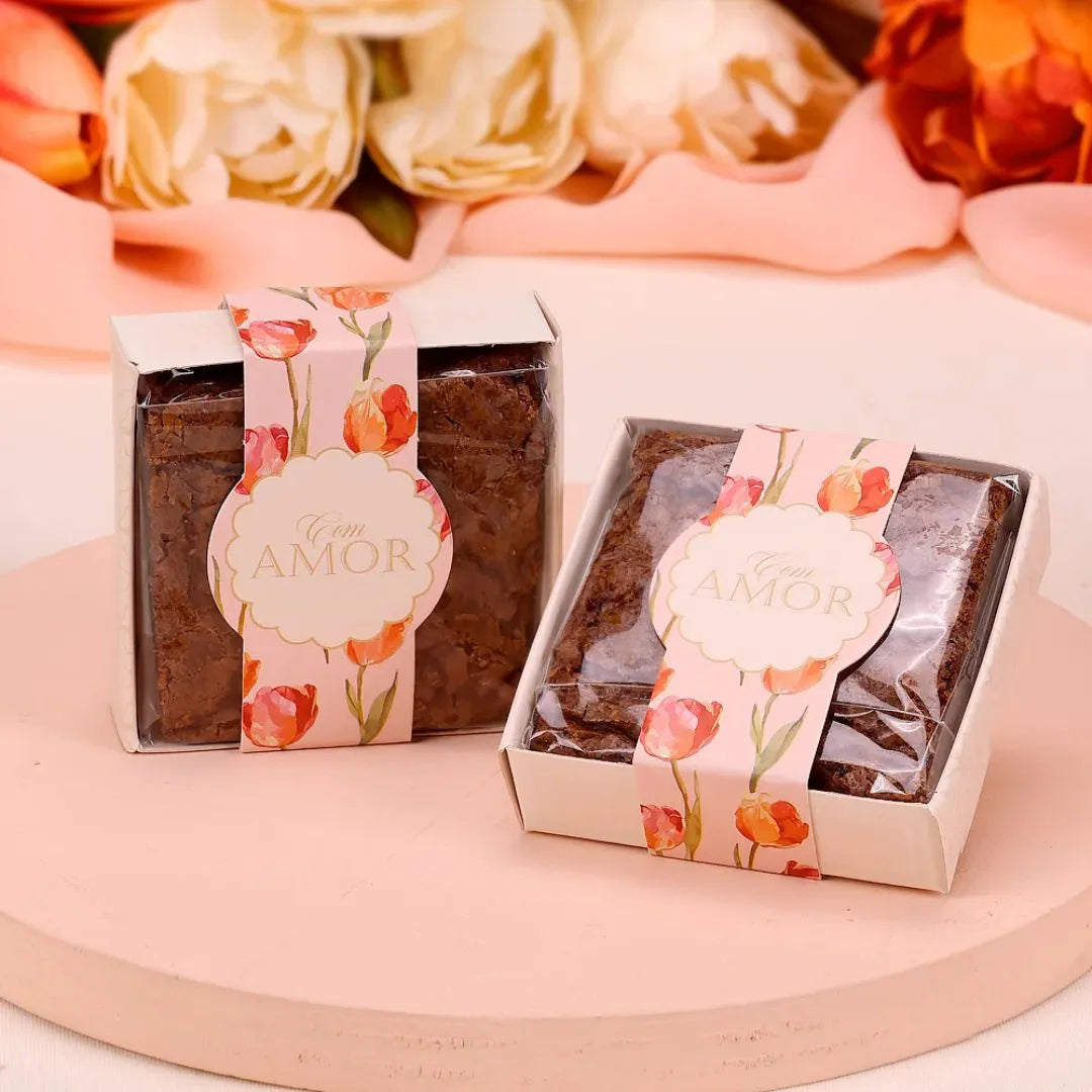 Caixa Para Brownie Tulipas