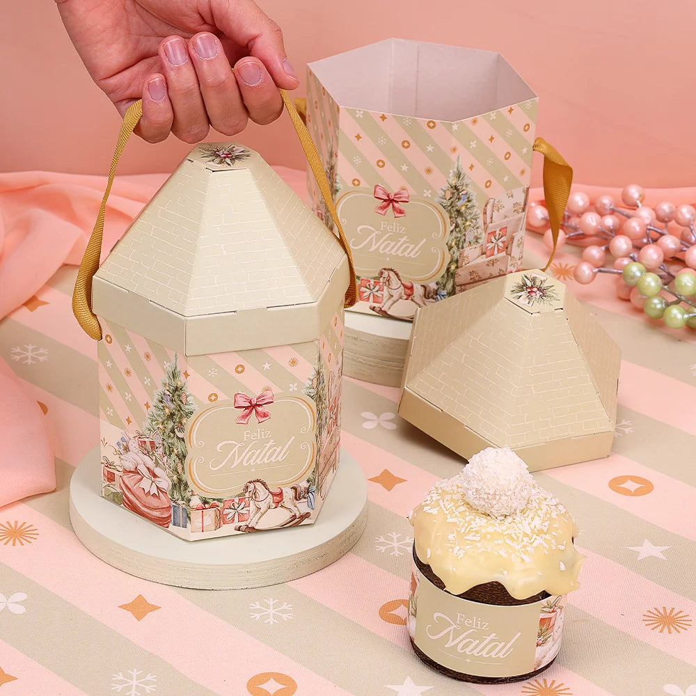 Casinha para Mini Panetone Graça (5 unidades)
