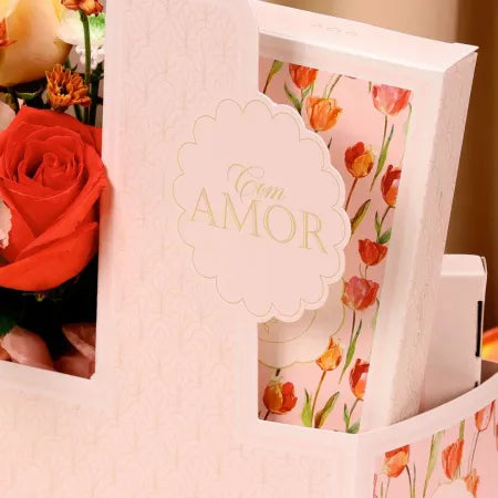 Cestinha Com Amor Tulipas- kit com 10 unidades