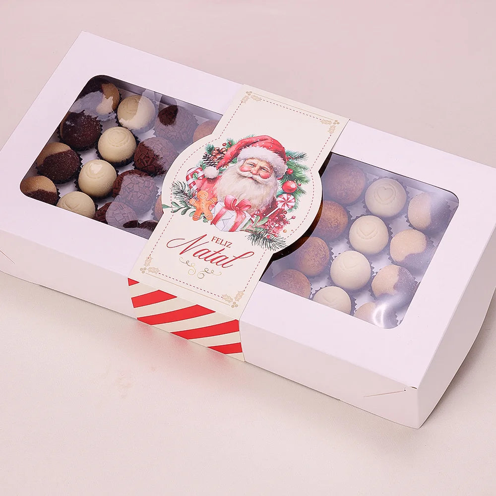 Cinta para Caixa Delivery 25, 35 e 50 doces Bom Velhinho (10 unidades)
