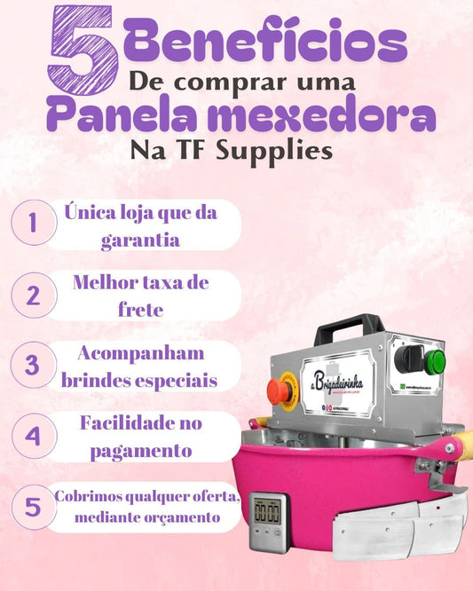 Benefícios de comprar a panela mexedora na Tf supplies