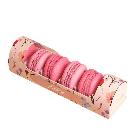 Caixa para Macarons  ou 5 doces Carinho (10 unidades) Modelo: 3225