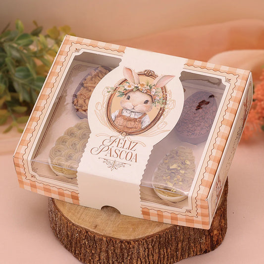 Caixa com Visor Degustação 6 Mini Ovos ou 20 Doces Acolher (10 unidades)