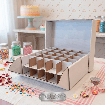 Caixa 50 Doces Colmeia Sem Visor 23X22X8CM (kit com 5 unidades)