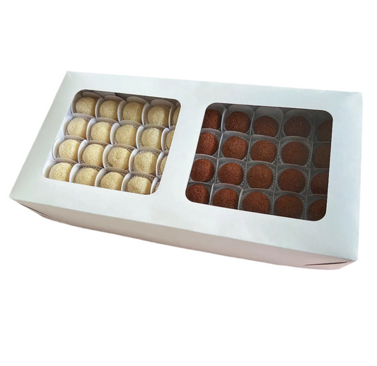 Caixa para 50 doces com Visor Branca (10 unidades)