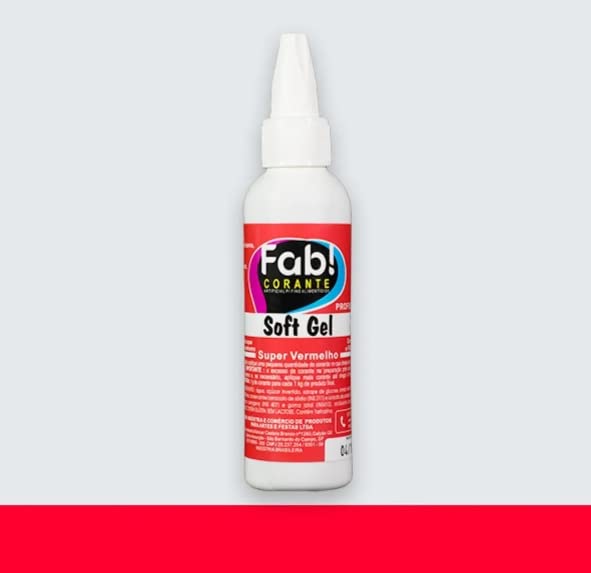 Corante Soft Gel Fab! - 60g - Super Vermelho (Unidade)