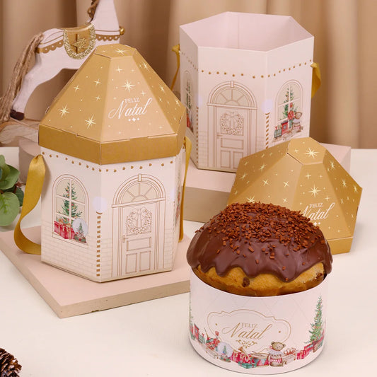 Casinha Grande para Panetone Doce Candura (5 unidades)