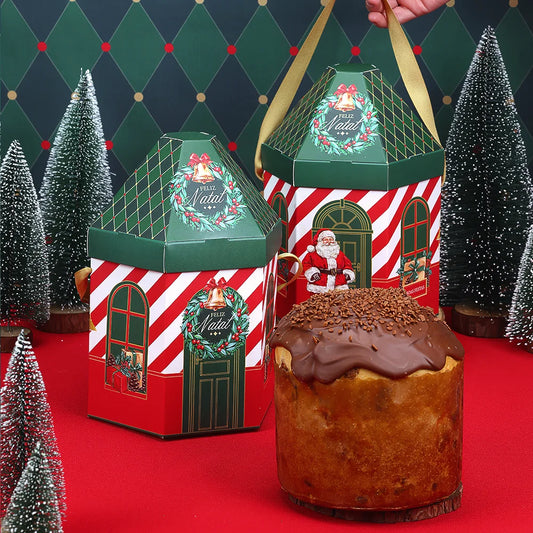 Casinha Grande para Panetone Doce Vintage (5 unidades)- 500 gramas