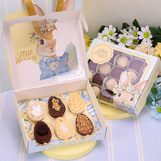 Caixa com Visor Degustação 6 Mini Ovos ou 20 Doces Amanhecer (10 unidades)