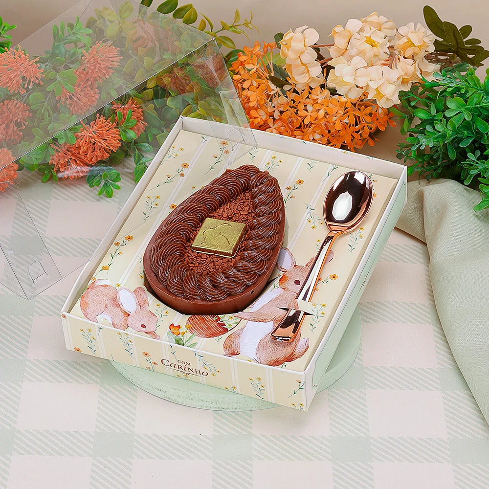 Caixa para Ovo de Colher Ajustável 250-350-500g Florir (10 unidades)