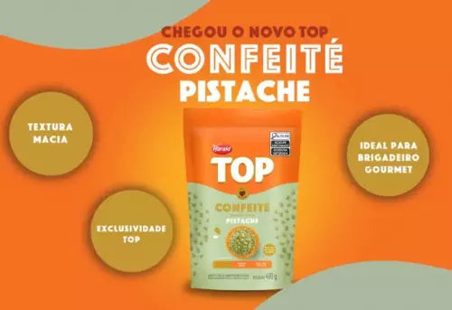 Chocolate Confeito Pistache 400g Confeité Harald