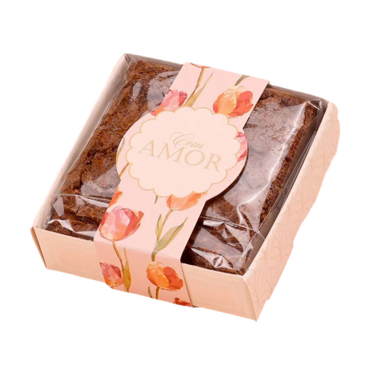 Caixa Para Brownie Tulipas