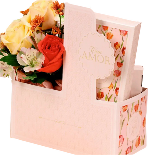 Cestinha Com Amor Tulipas- kit com 10 unidades