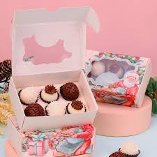 Caixa para 6 Doces com Visor  (10 unidades)