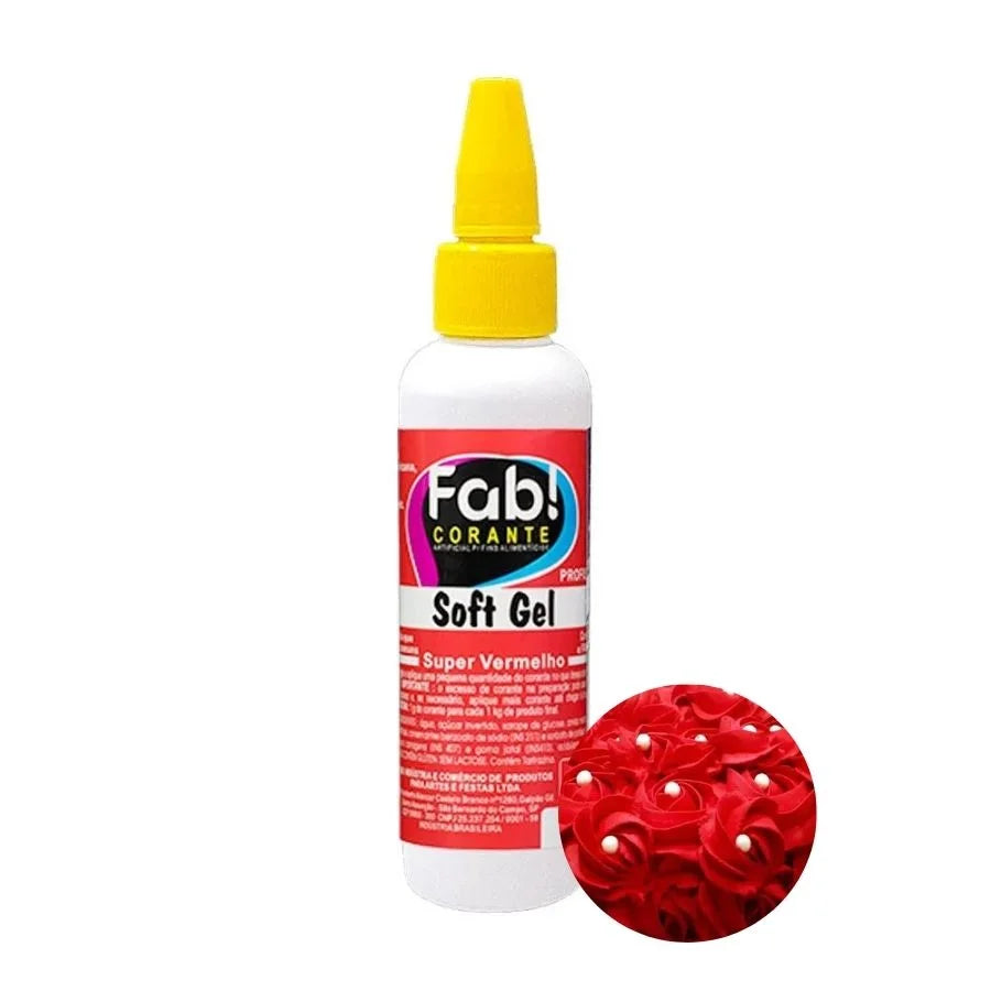 Corante Soft Gel Fab! - 60g - Super Vermelho (Unidade)