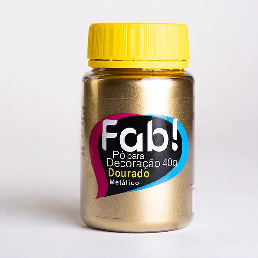 Pó para Decoração Dourado Metálico 40g - 1 unidade - Fab