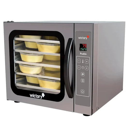 Forno Convector A Vapor 5 Assadeiras Para Pudim Inox Wictory