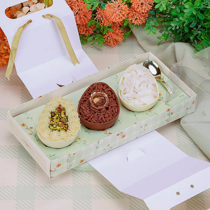 CAIXA PARA TRIO DE OVOS 100g COM ALCA FLORIR (10 unidades)