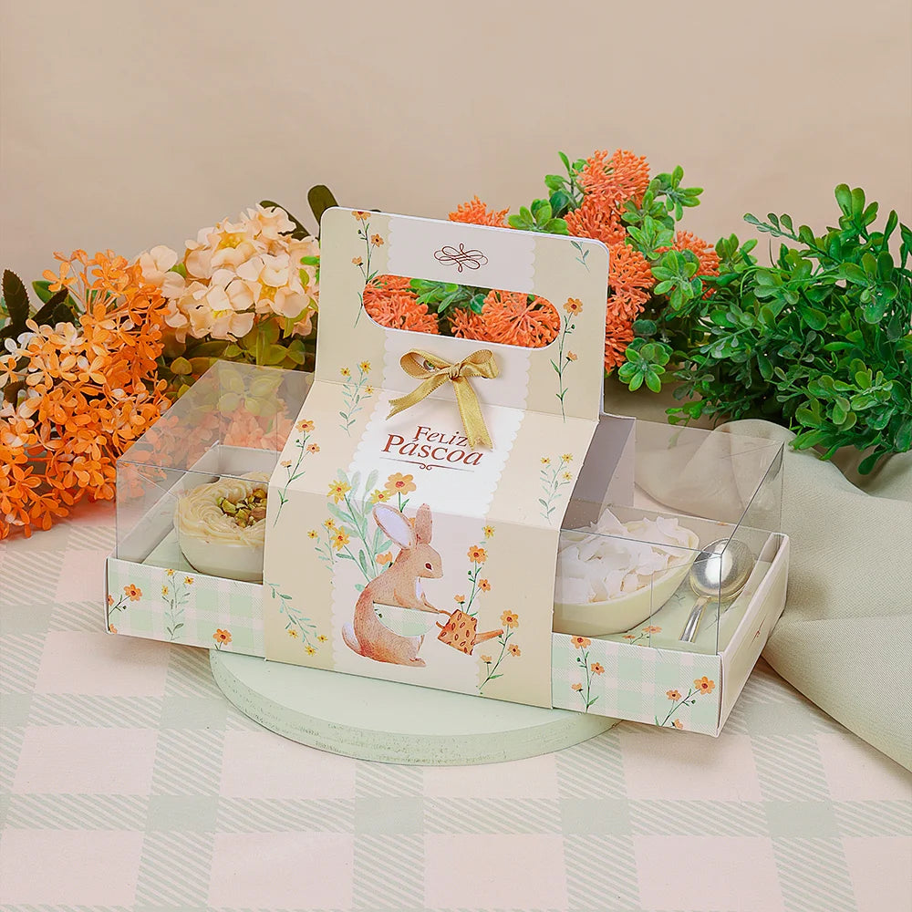 CAIXA PARA TRIO DE OVOS 100g COM ALCA FLORIR (10 unidades)