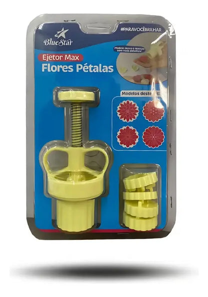 Ejetor Max Flores Pétalas P/doces + 4 Moldes Bluestar