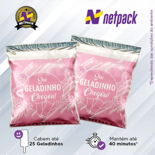 Embalagem Térmica para Geladinho Rosa (50 unidades)