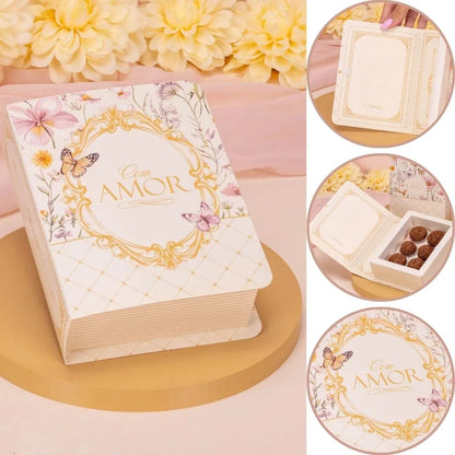 Caixa Livro P/6 Doces 4,5x11,8x15,8cm-  5877 Mães  2026 (5 unidades)