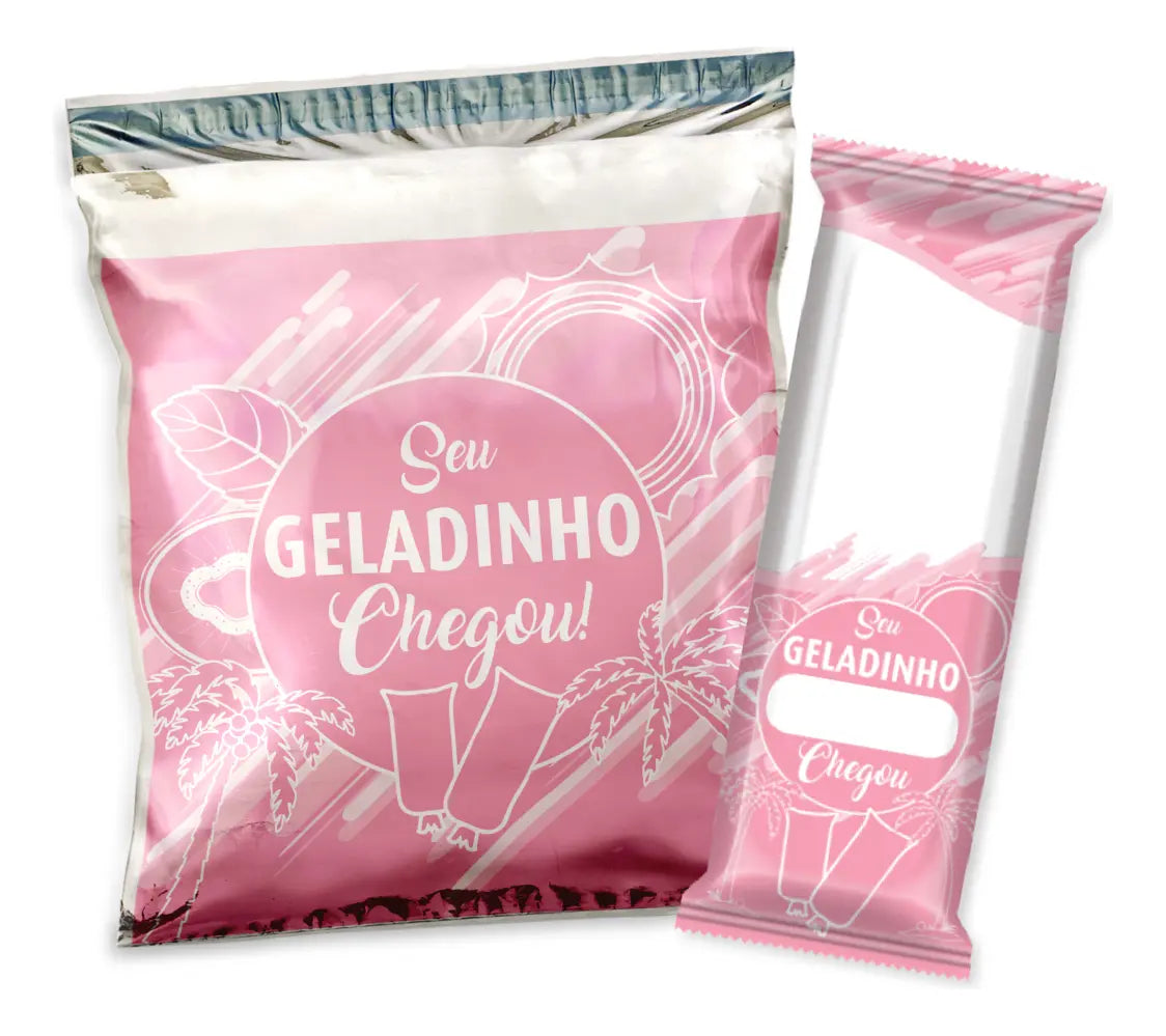 Embalagem Térmica para Geladinho Rosa (50 unidades)