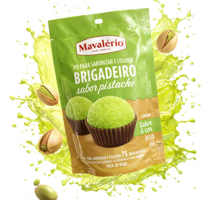 Saborizante Em Pó Preparo Brigadeiro Pistache 45g Mavalério