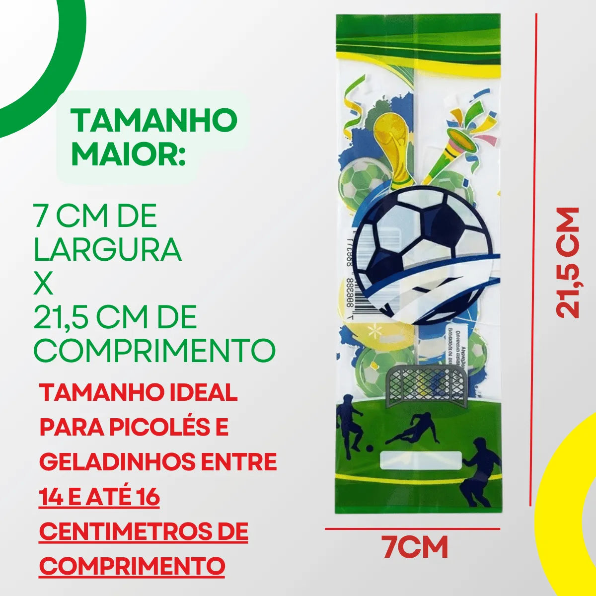 Embalagem Higiênica Sacolé Gourmet - 7x21 - Copa - 50 Und