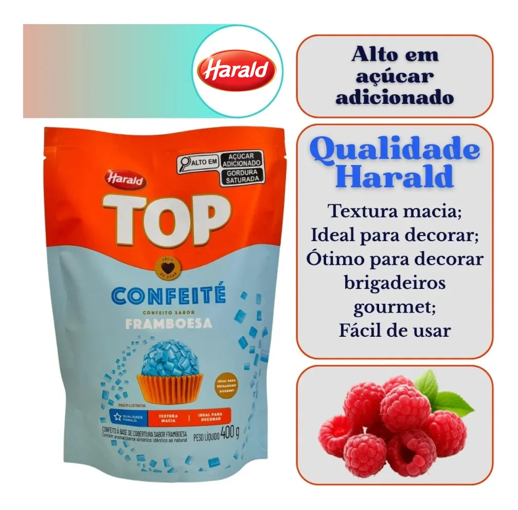 Chocolate Confeito Top Framboesa 400g Confeité Harald