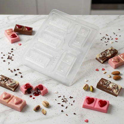 Forma Para Chocolate Bwb Especial C/ Silicone 3 Partes- Bombom Duo De Amor 10631