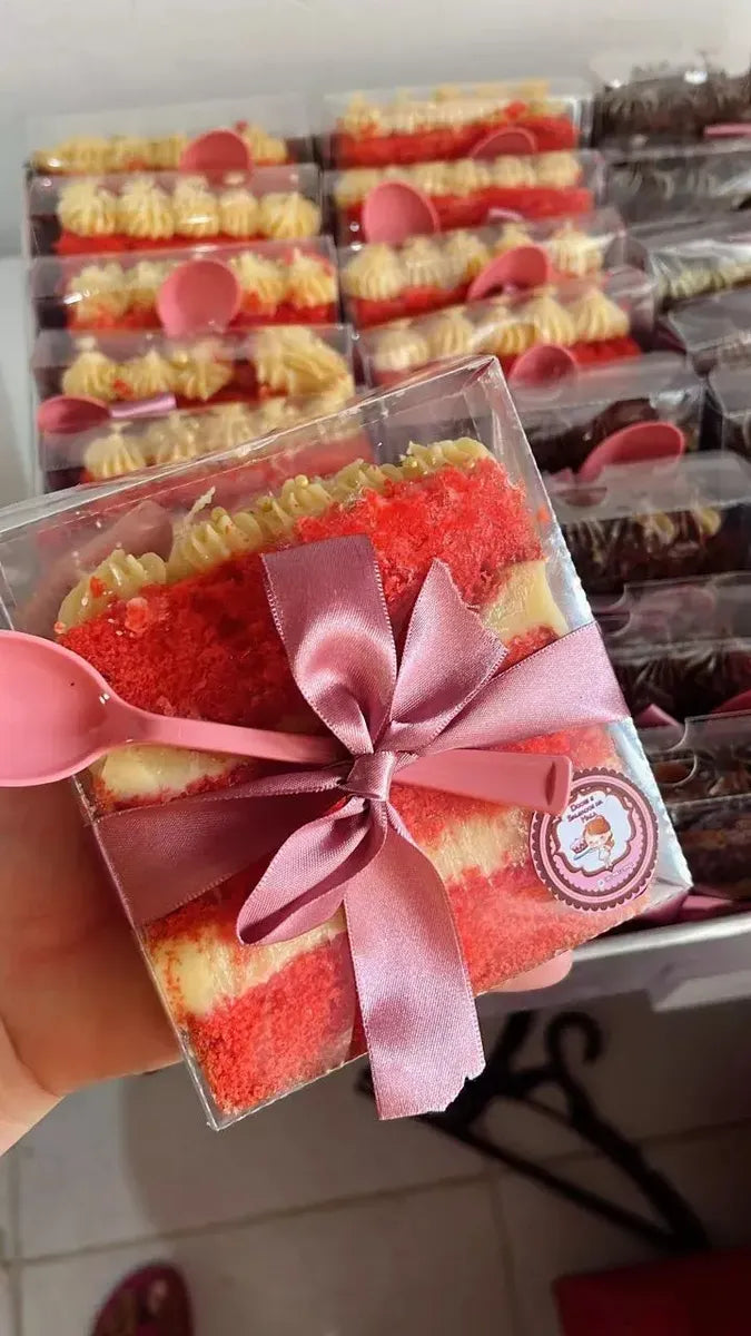 EMBALAGEM SLICE CAKE ACETATO- BOLO FATIA (KIT COM 10 UNIDADES) 11X12X3 CM
