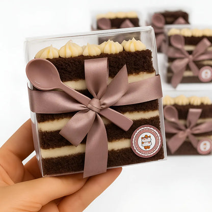 EMBALAGEM SLICE CAKE ACETATO- BOLO FATIA (KIT COM 10 UNIDADES) 11X12X3 CM