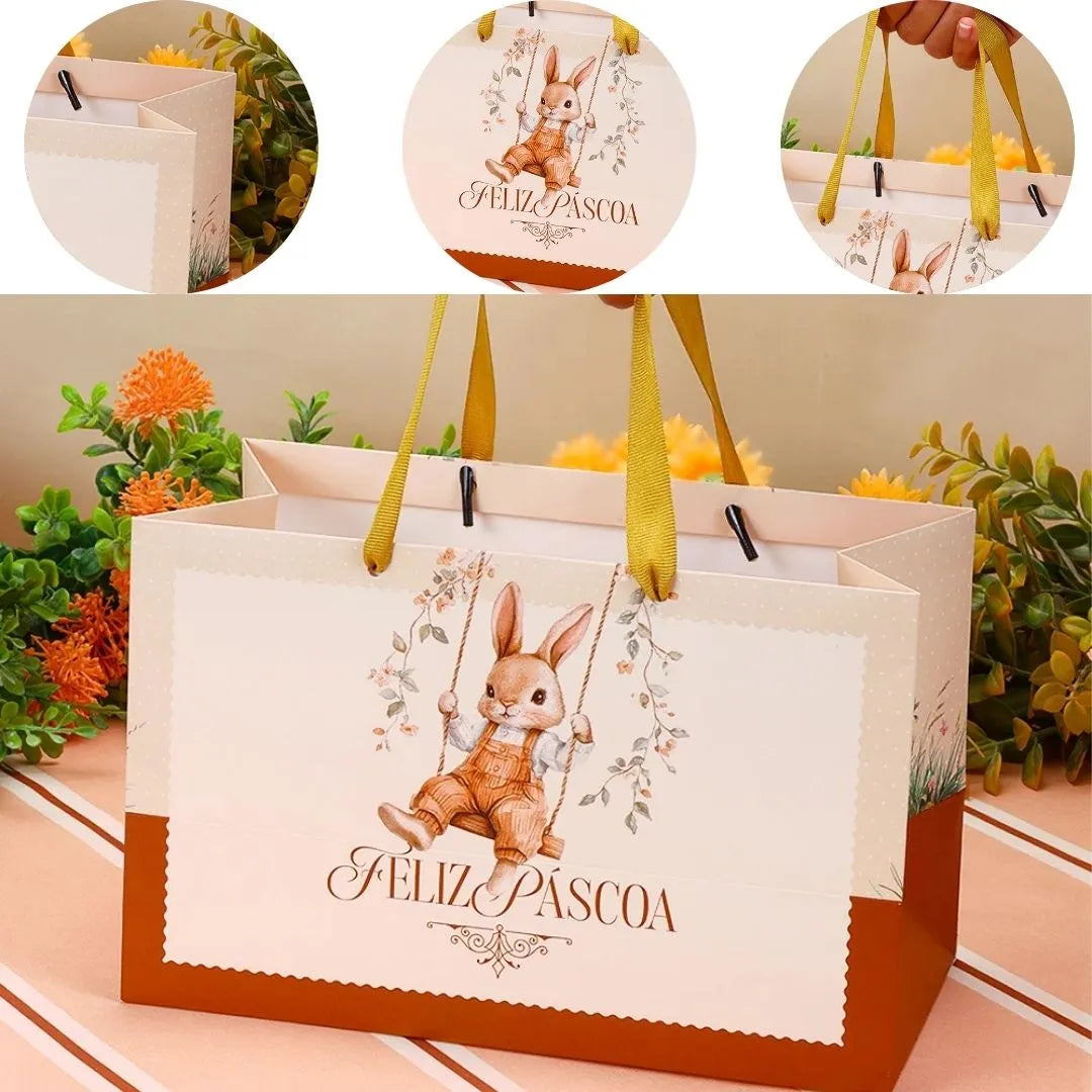 10 Sacolas 16x13x26 Cm Acolher 5465 Pascoa Jango 2026