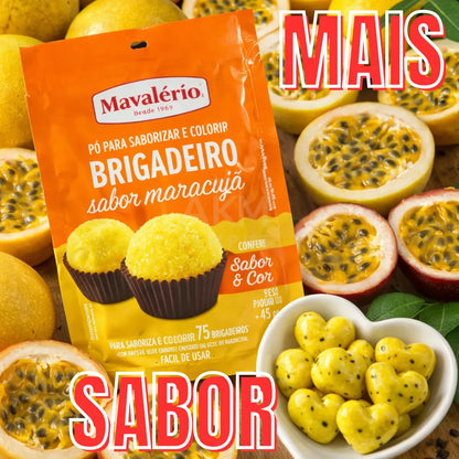 Pó Saborizante Para Brigadeiro Mavalério Maracuja 45 Gramas