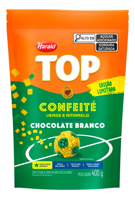 Granulado Confeité Top Verde Amarelo Brasil Copa 400g Harald