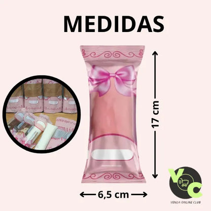Embalagem Higiênica Rosa Bopp Para Geladinho Gourmet 7x19cm (50 Unidades)