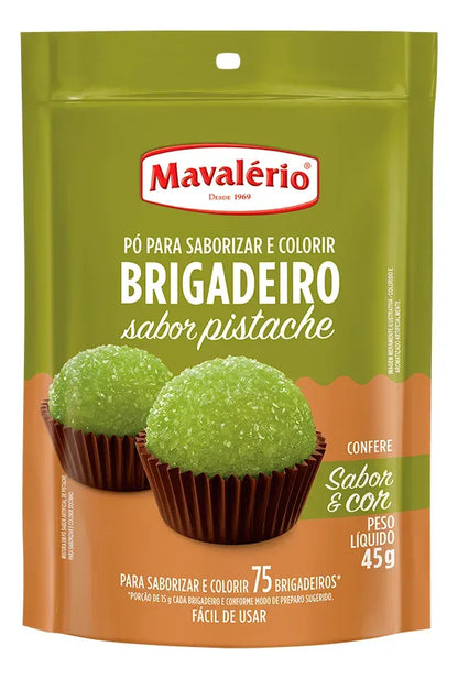 Saborizante Em Pó Preparo Brigadeiro Pistache 45g Mavalério