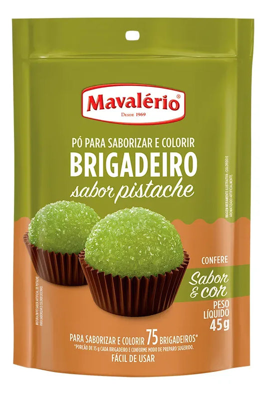 Saborizante Em Pó Preparo Brigadeiro Pistache 45g Mavalério