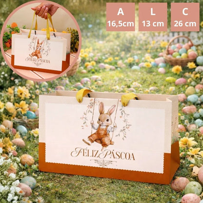 10 Sacolas 16x13x26 Cm Acolher 5465 Pascoa Jango 2026