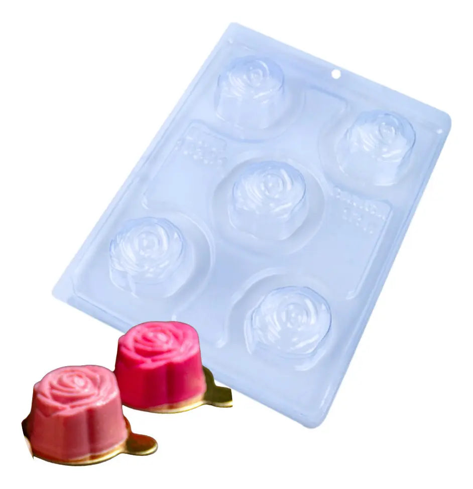 Forma Chocolate Trufa Rosa Cod. 10391 Acetato + Silicone Bwb (1 unidade)